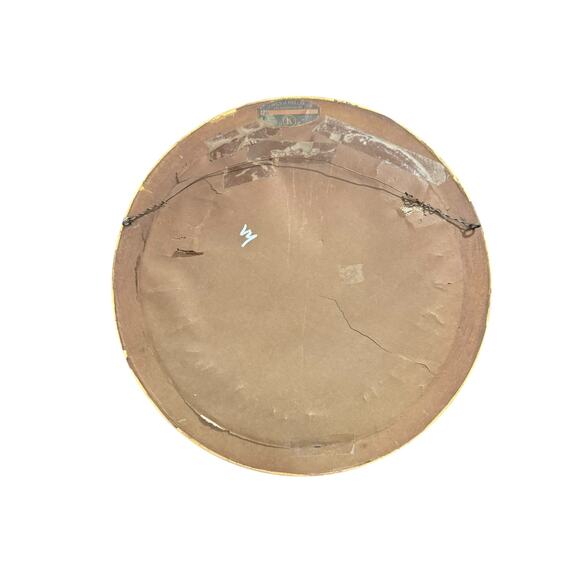 Vintage Handmade 1950s Beaded Floral Needlepoint Round Framed Set of 2 - Picture 4 of 4